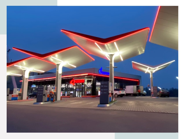 Навесы для АЗС в Ревде