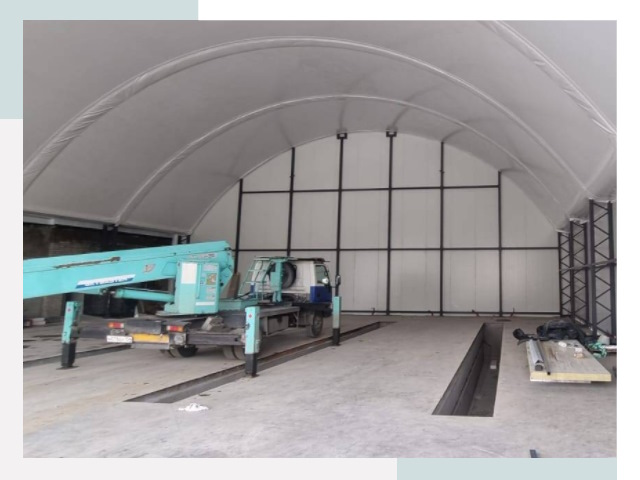 Внутреннее оснащение ангаров в Ревде