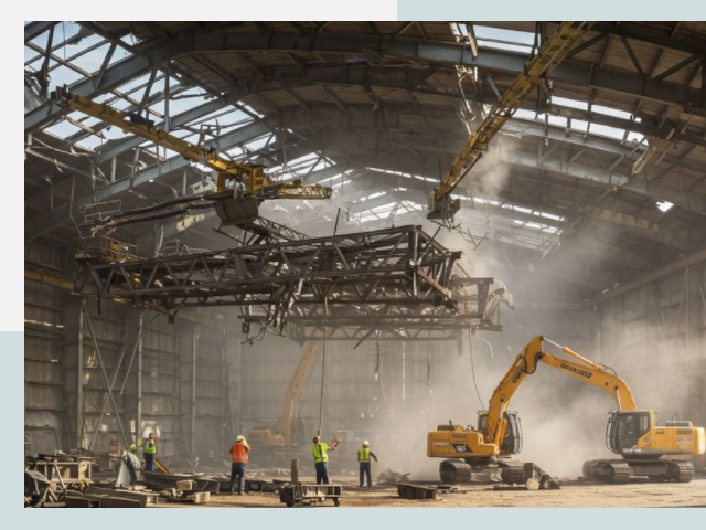 Демонтаж ангаров в Ревде от 635 руб. за м²